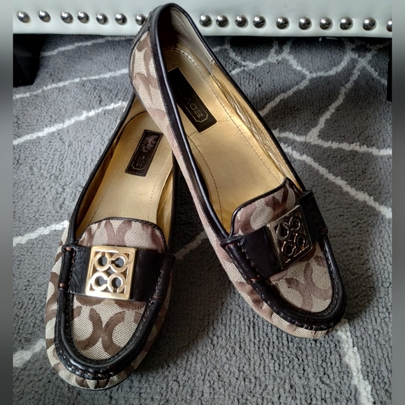 Vintage Coach Logo Monogram Loafers Moccasins - Picture 11 of 16